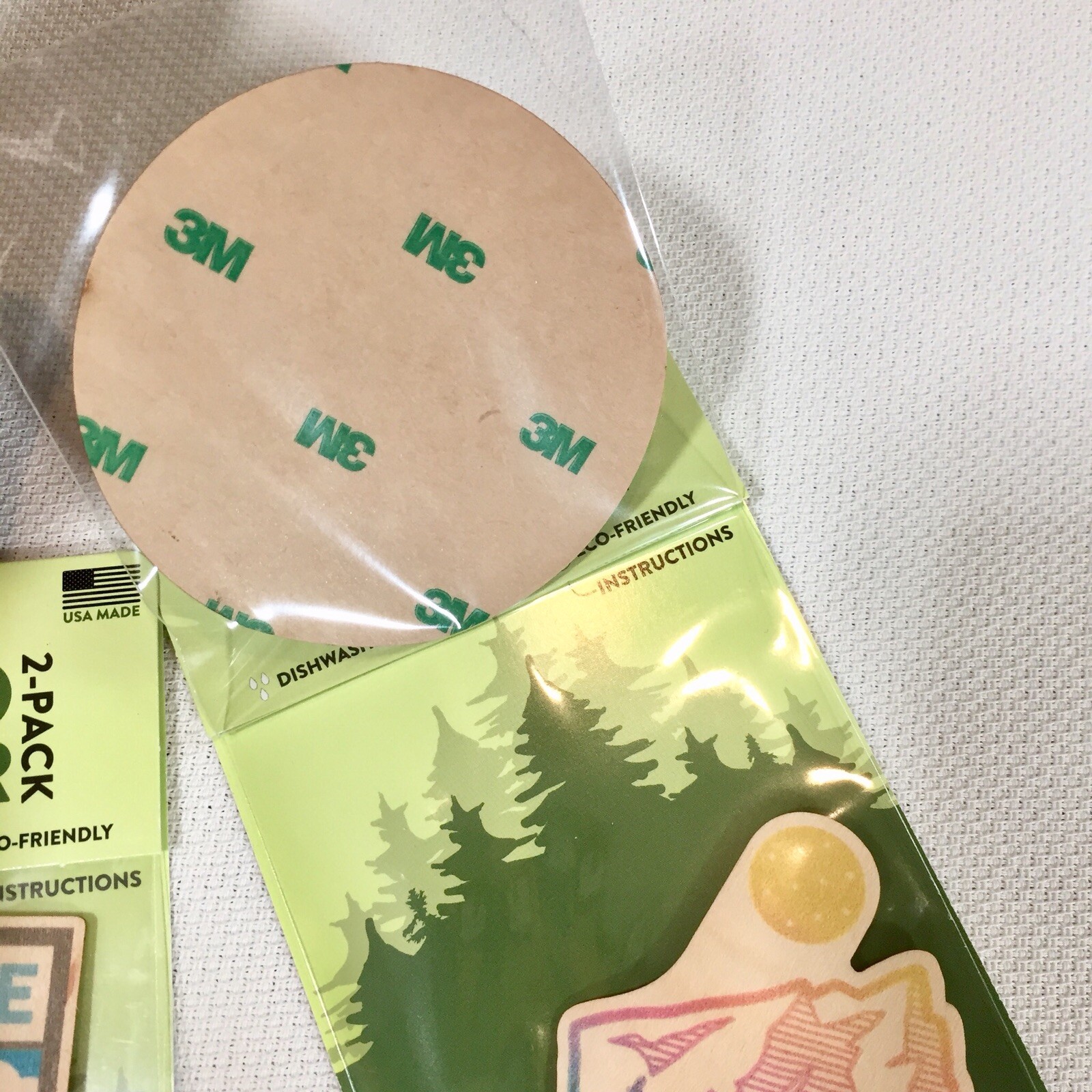 Dust City Wood Stickers 6 Pc Eco-Friendly Adventure Vibes Travel Nature Hiking