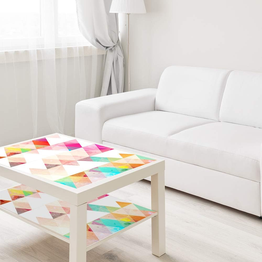 Removable 15.8 X 98.4Inch Colorful Geometric Triangle Wall Decals DIY Large Mode