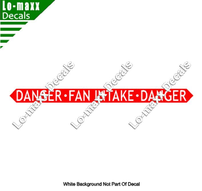 Danger Fan Intake Fighter Jet Militarily Aircraft Insignia Die Cut Vinyl Decal