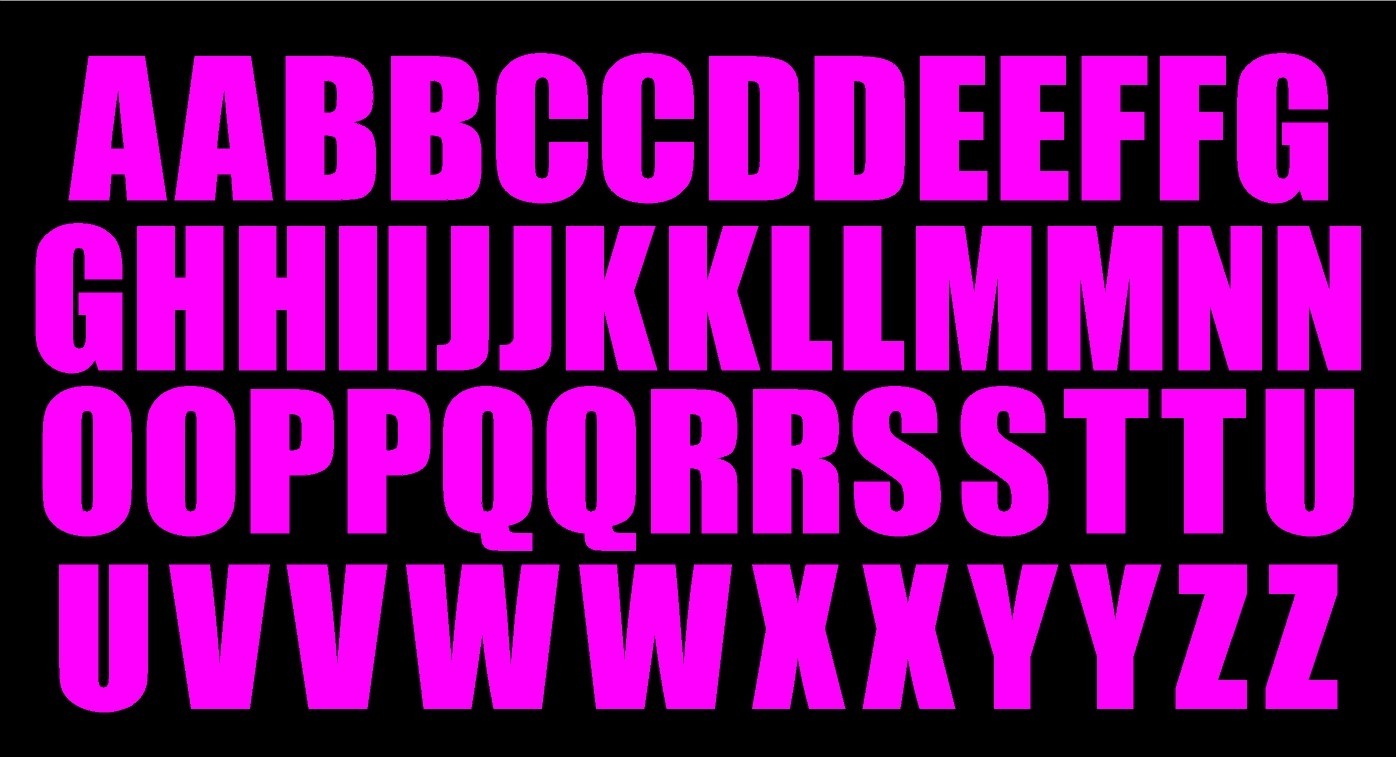 A B C Lettering Alphabet Die Cut Vinyl Decal Waterproof Many Colors and Sizes