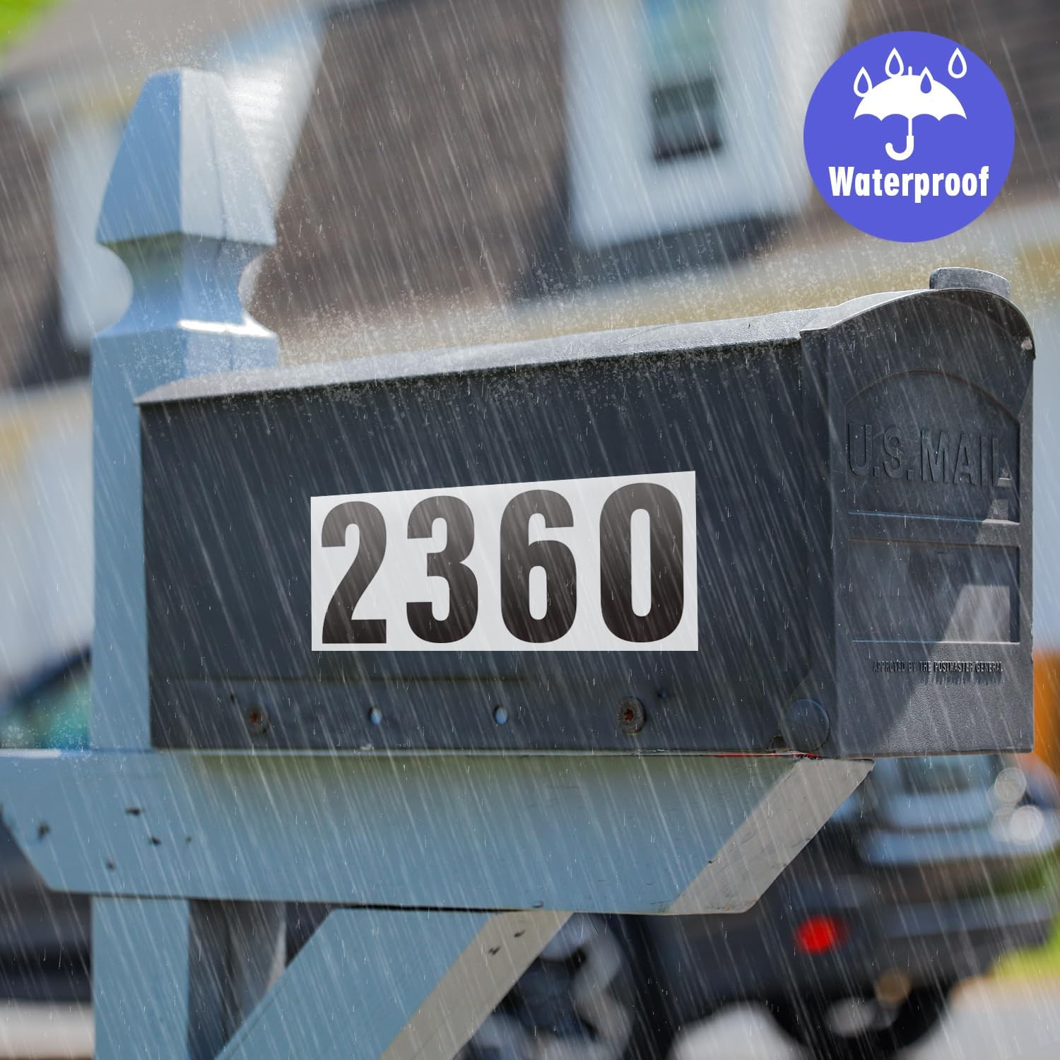 3 Inch Adhesive Numbers for Mailbox, Vinyl Reflective Stickers, Self-Adhesive De