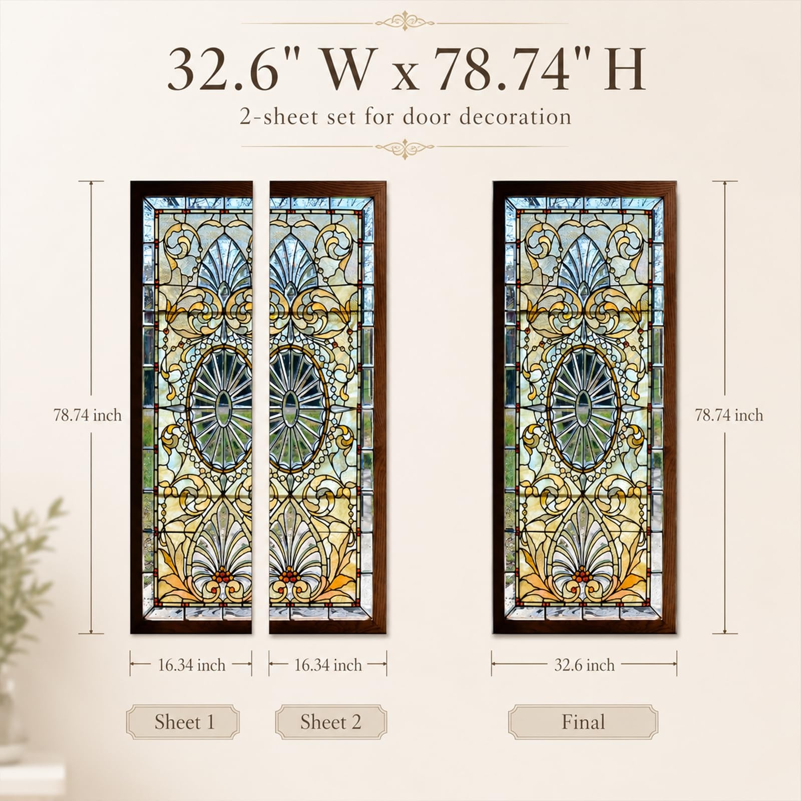 ChezMax Door Stickers Decals 3D Door Murals Peel and Stick, Removable Decorat…