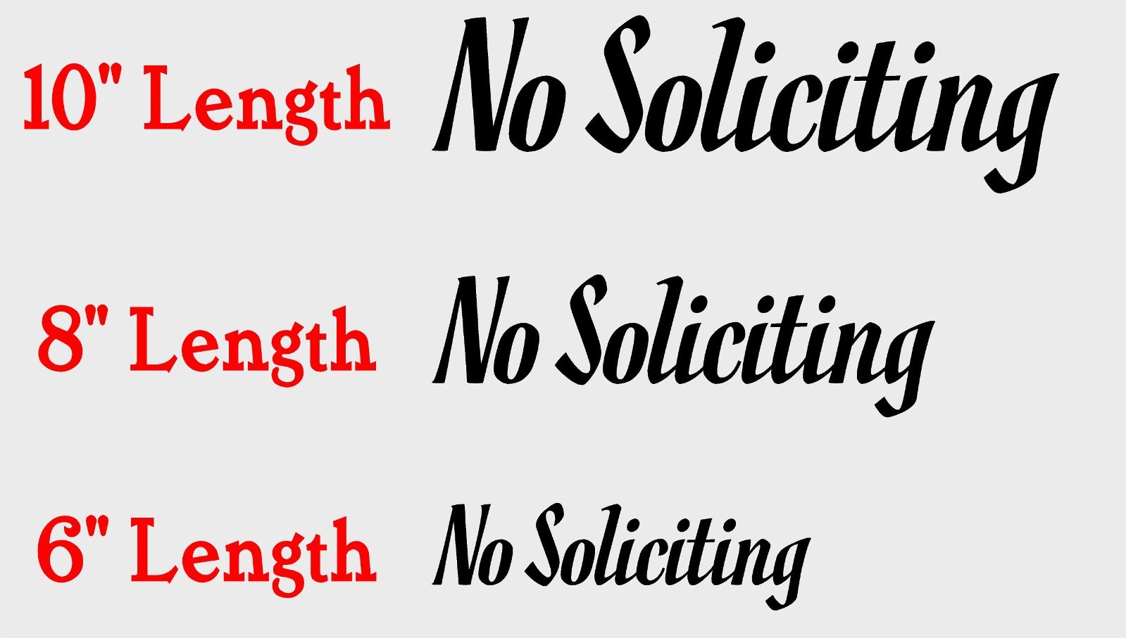 Please No Soliciting Door Decal Sticker Front Door Glass Wood Metal Decor Vinyl
