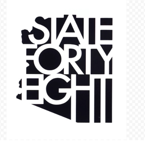 Arizona STATE 48 Vinyl Die Cut Decal Sticker