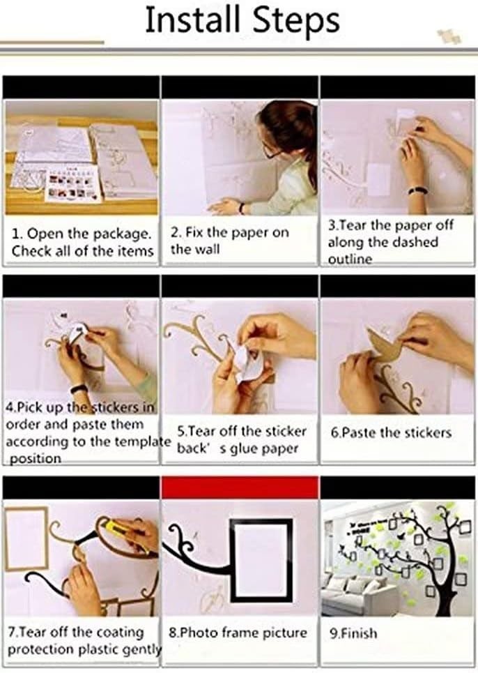 3D Tree Wall Stickers – DIY Photo Frame Tree Wall