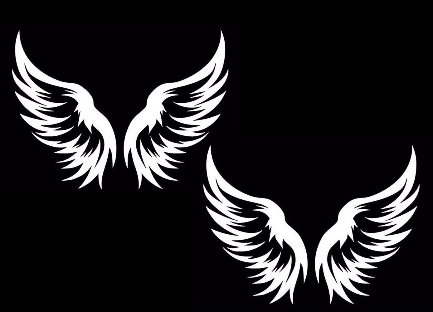 Angel Wings Graphic Two 5" Vinyl Decal Car Truck Window Tablet Laptop Tumbler