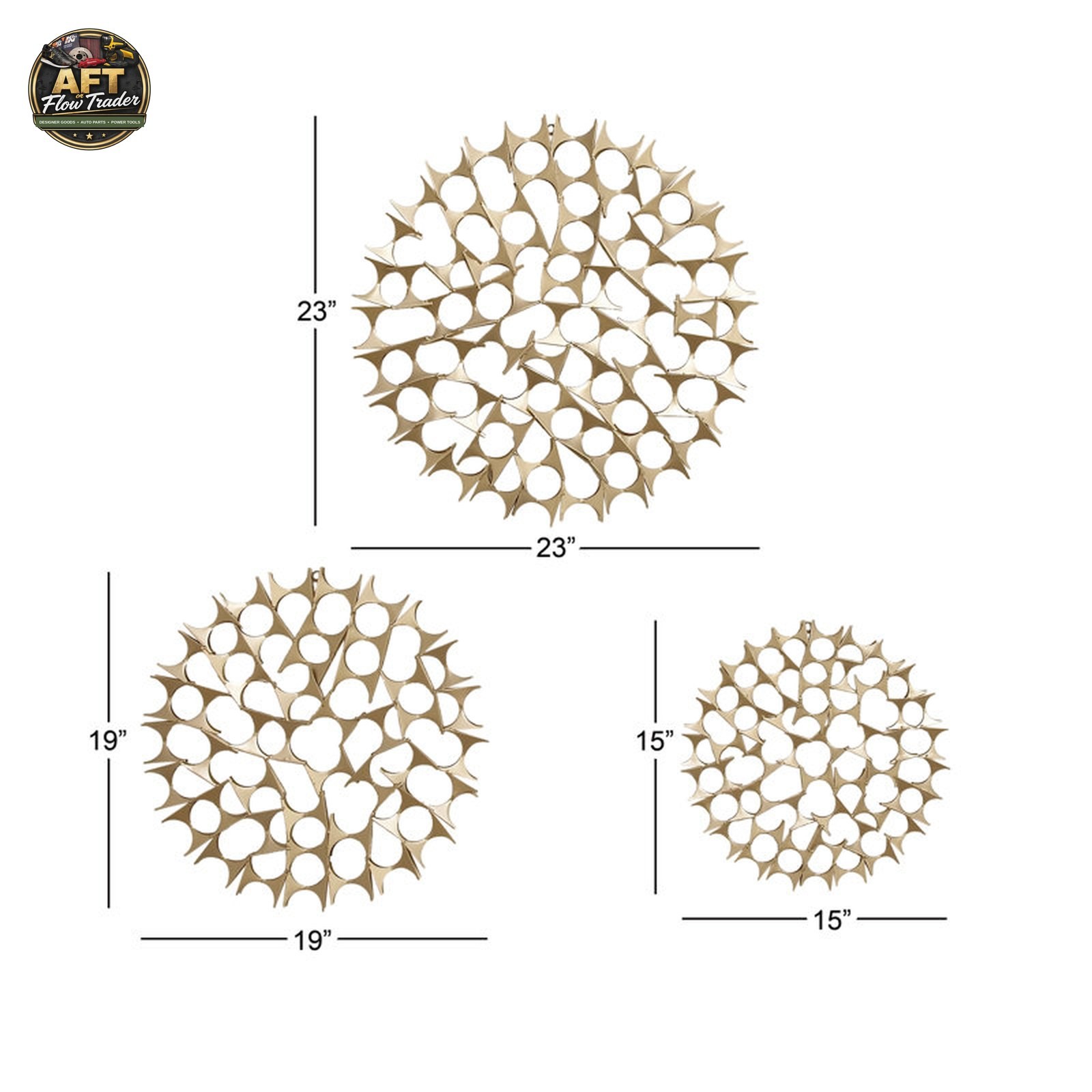 3 Piece Metal Starburst Wall Decor Set – Mid-Century Modern