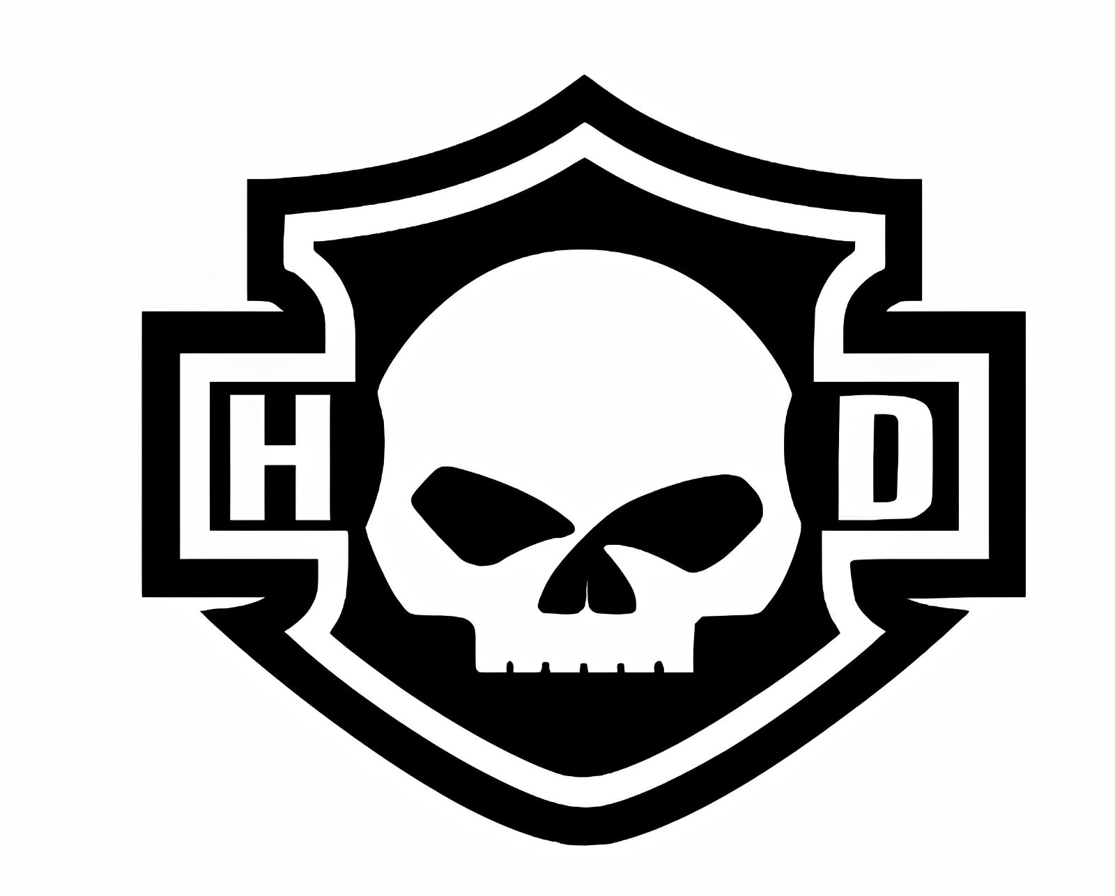 Harley Davidson Skull HD Vinyl Decal Die Cut