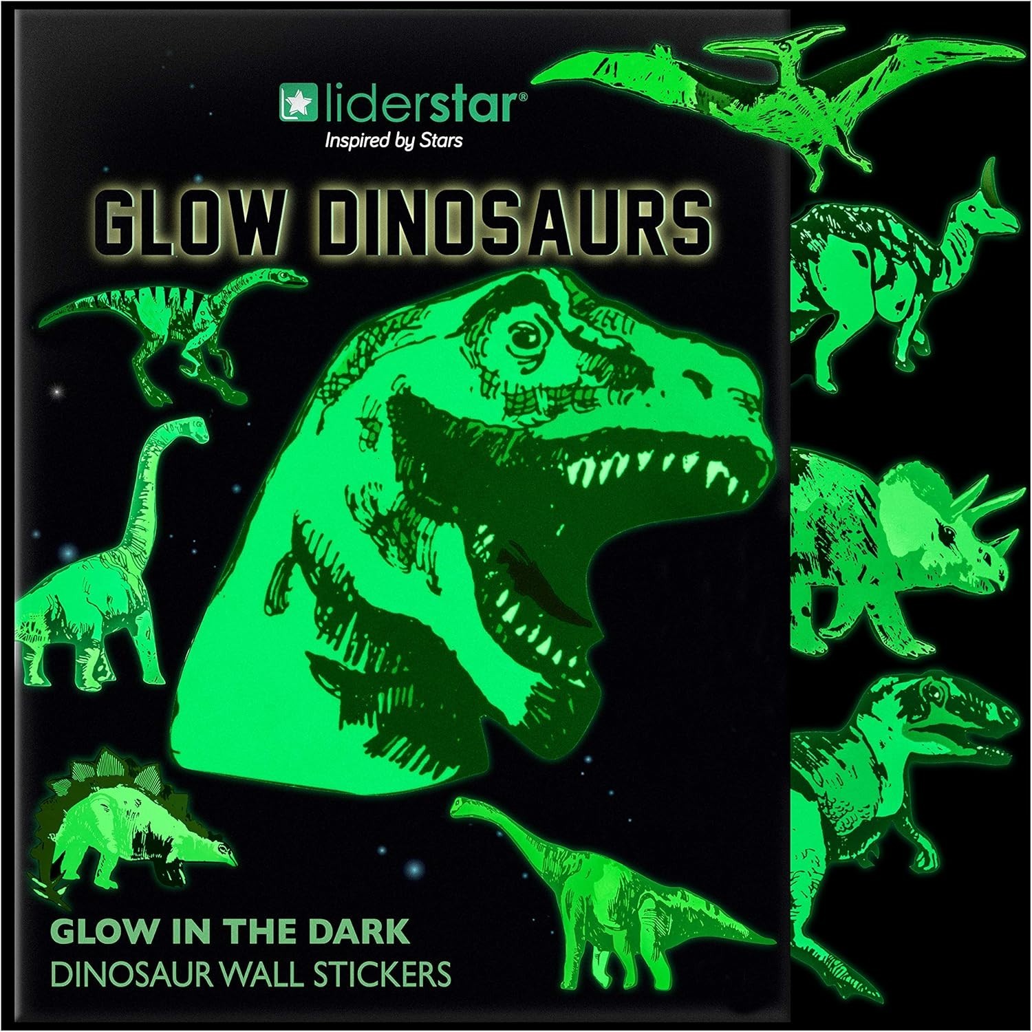 Dinosaur Wall Decals for Kids – Glow in The Dark, Removable Decor for Bedrooms