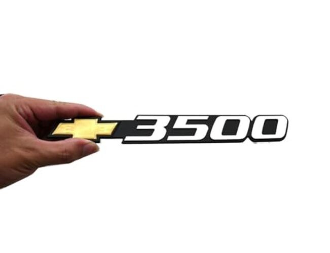 1Pc 01-07 Silverado 3500 Bowtie Emblem 3D Badge with 3M Adhesive Nameplate