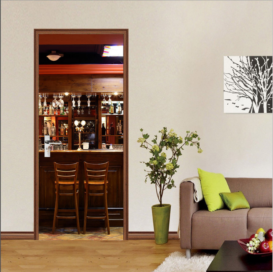 Ancient Egypt 3D Rustic Barn Door Sticker Decal Self-adhesive Wrap Mural