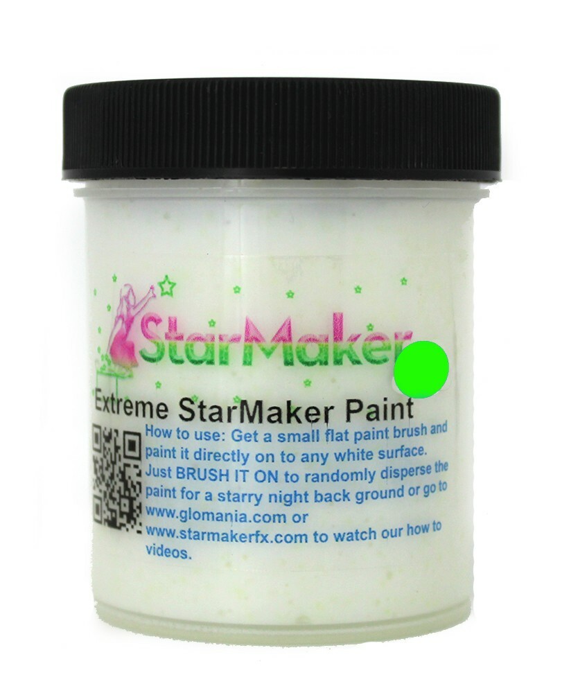GREEN Extreme StarMaker Glow in the dark paint 4 oz pot , luminescent,