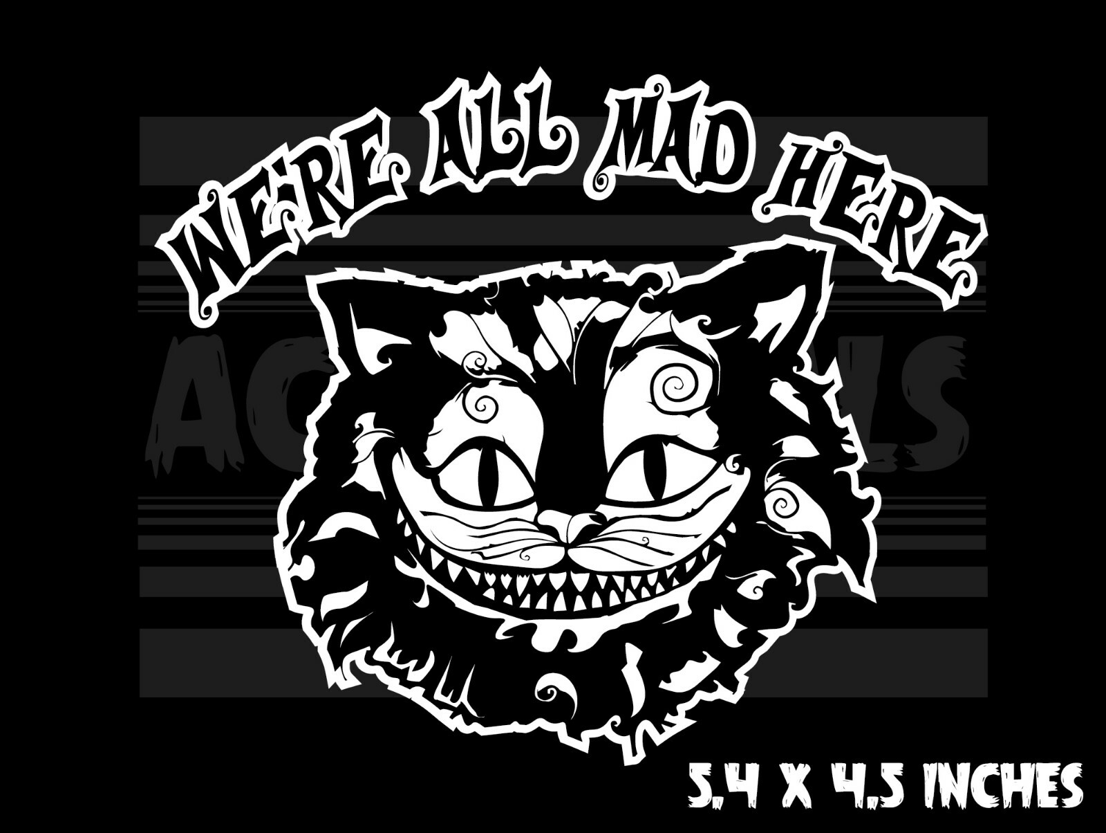 Alice In Wonderland – Cheshire Cat – Laptop Car Window Vinyl decal sticker