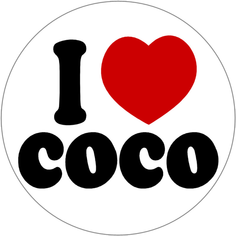 I Love Coco – 3 Inch Circle Sticker 3" x 3"