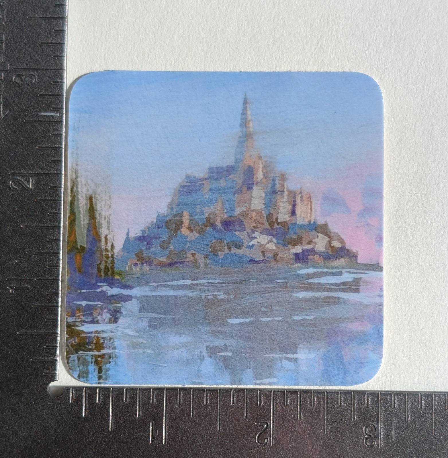 Sticker – Dawn Castle Reflection Decal – 3"