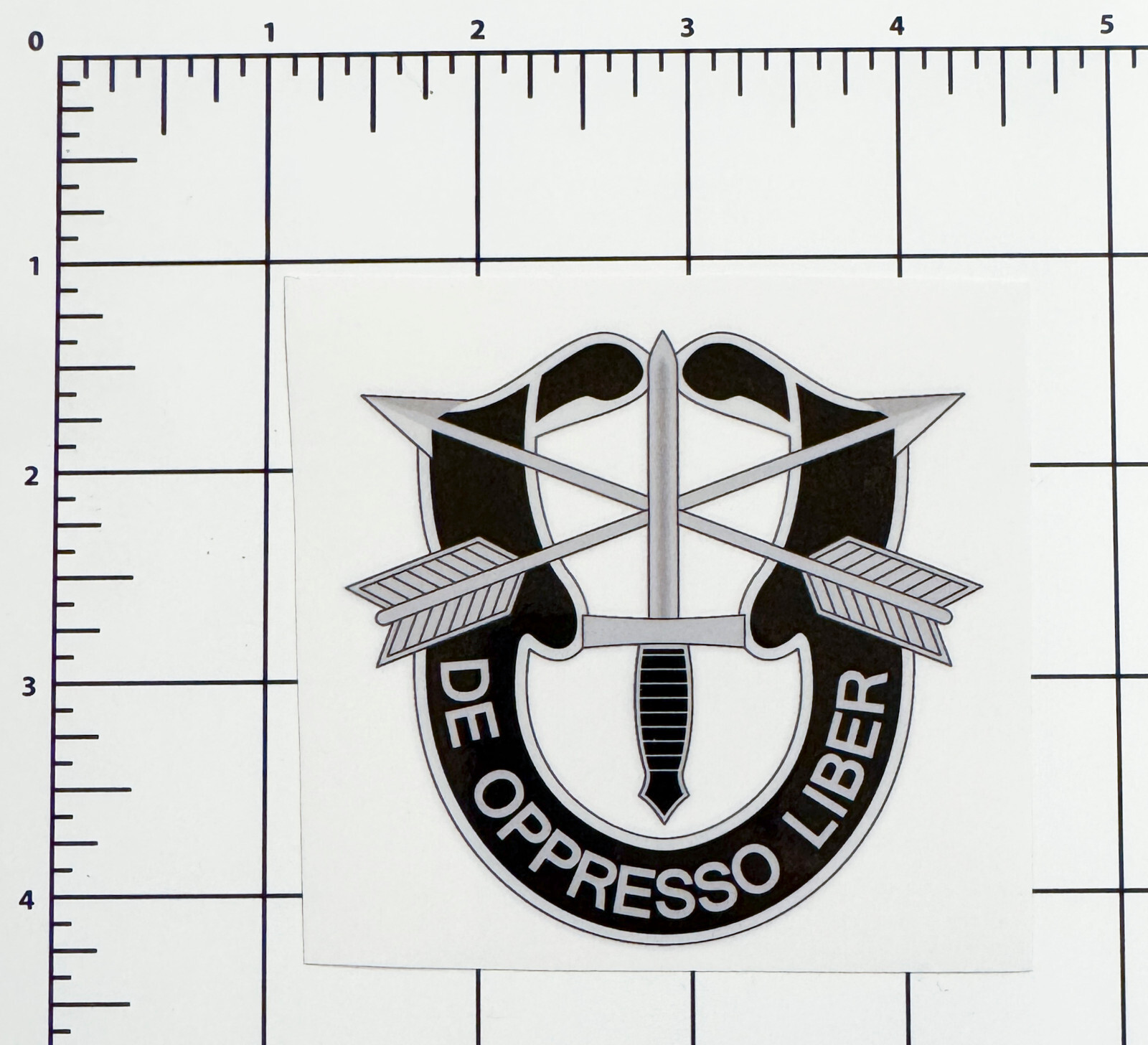 US Army Special Forces Crest Decal, UV Perma-Sticker, No Background, 3" SF