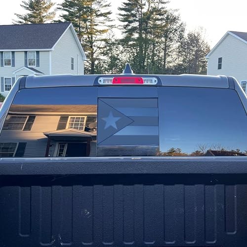 Xinghe for Tacoma 2005-2023 Rear Middle Window Puerto Rico Flag Decal Sticker