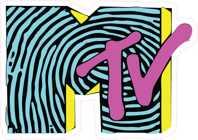 MTV Logo Vinyl Sticker – Waterproof, UV-Resistant for Car, Laptop, Toolbox