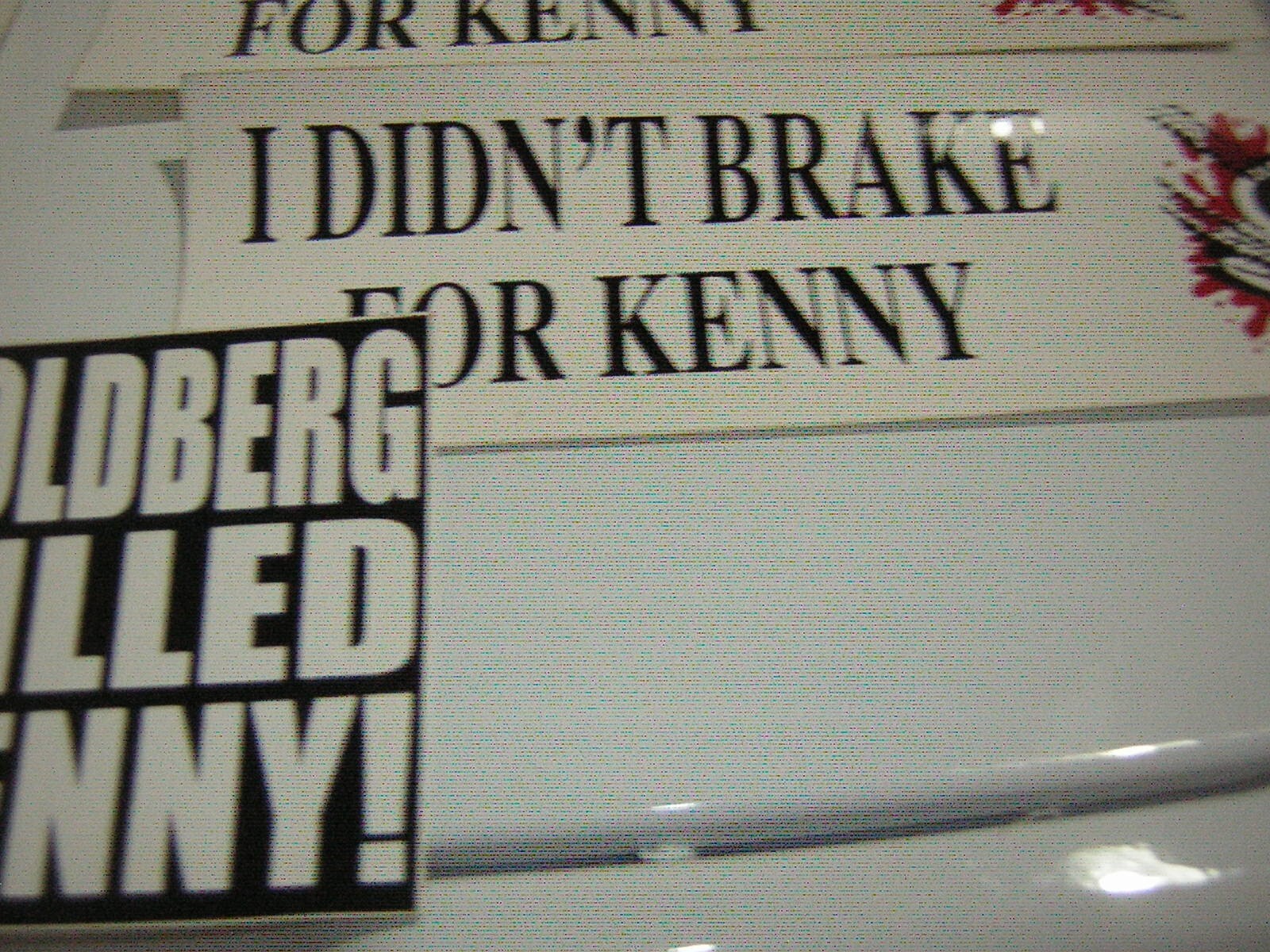SOUTH PARK BUMPER STICKER LOT OF 10 I DIDN'T BREAK FOR KENNY VINTAGE 1997