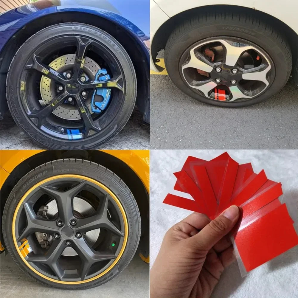 Aftermarket Reflective Wheel Hub Decal Set (6 Pcs) – Rim Cover Sticker | Dodge,