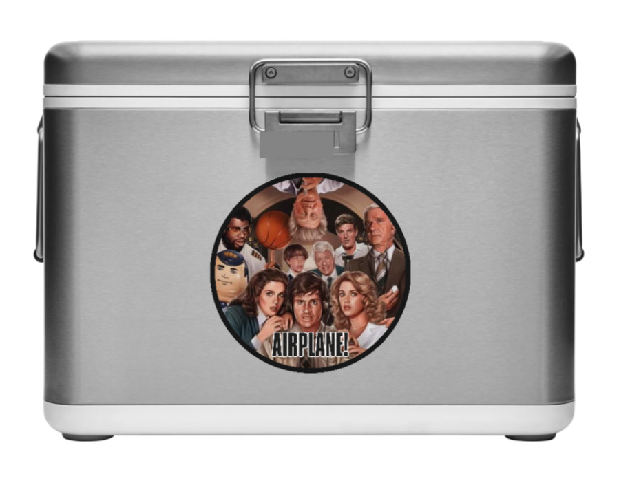 Movie – Airplane "Cast"- 4" Vinyl Decal Sticker Car Laptop Cooler Truck Smoker
