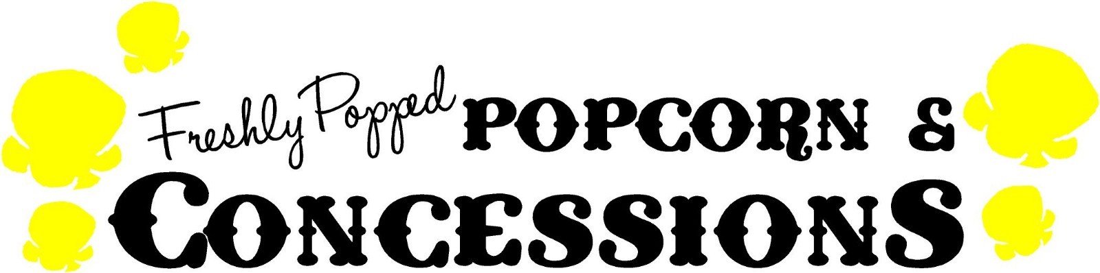 Freshly popped popcorn concession sign home movie theater vinyl wall decor decal