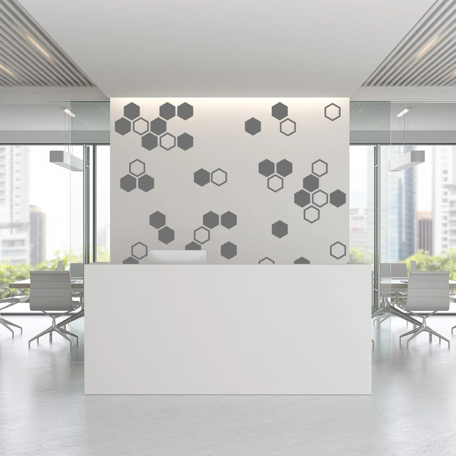 50x Honeycomb Wall Decals Decor – Geometric Hexagon Sticker For Bedroom Living