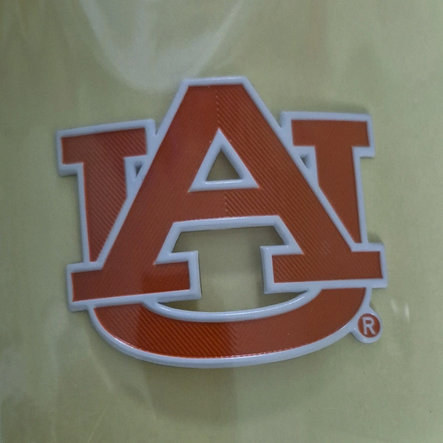 Auburn University AU Logo Iron on Orange White College collectible