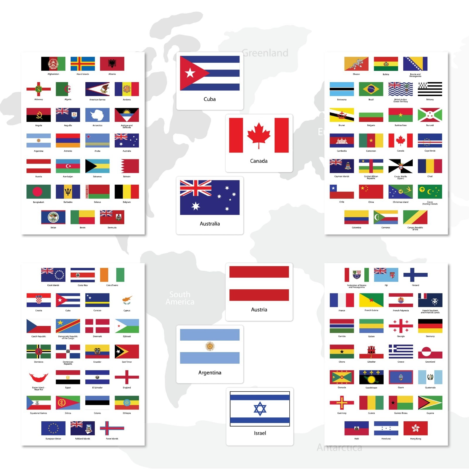 Premium World Flags Stickers Set – Durable Country Flag Decals for Kids & Teache