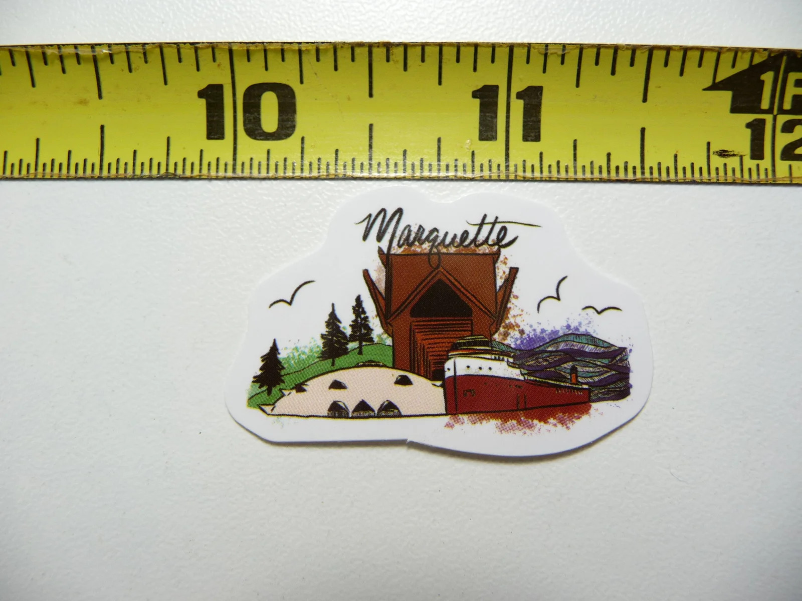 MICHIGAN MARQUETTE SHIP SMALL STICKER DECAL TRAVEL STATE SOUVENIR FUN