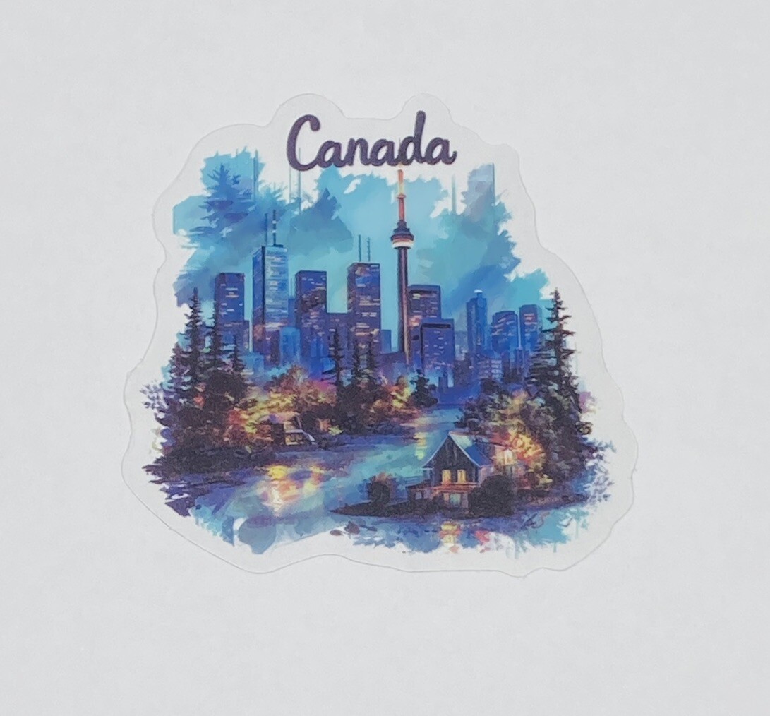 Canada Skyline Transparent Sticker Travel City Art Decal Vinyl Souvenir Tc6