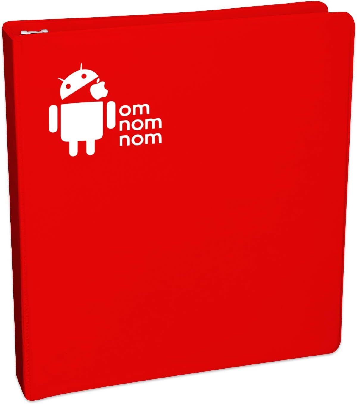 – Android Eating Apple Nom Nom Nom Sticker Decal Notebook Car Laptop 6" (White)