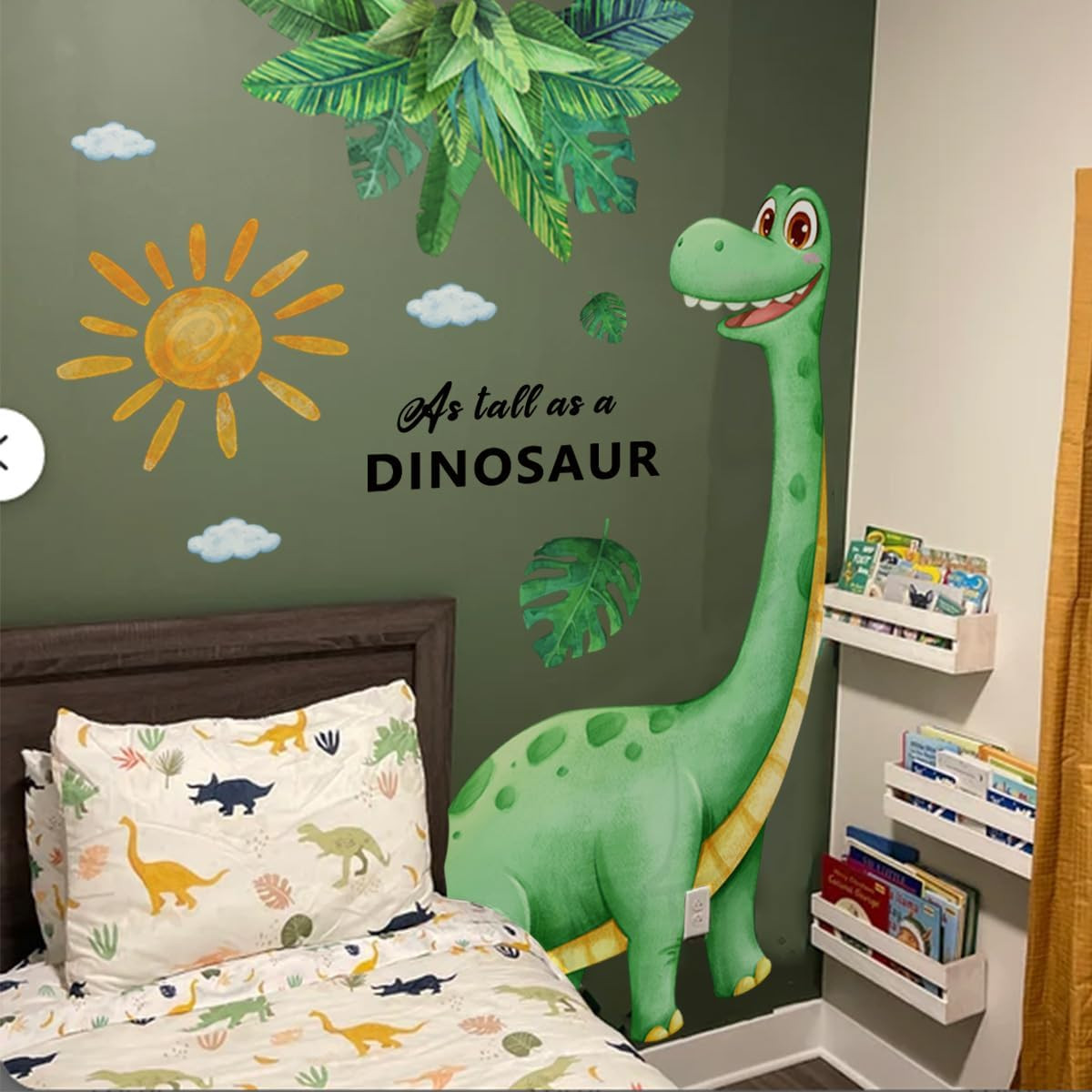 Dinosaur Wall Decals – Large Vinyl Sticker for Boys Room, Nursery Decor, Jungle