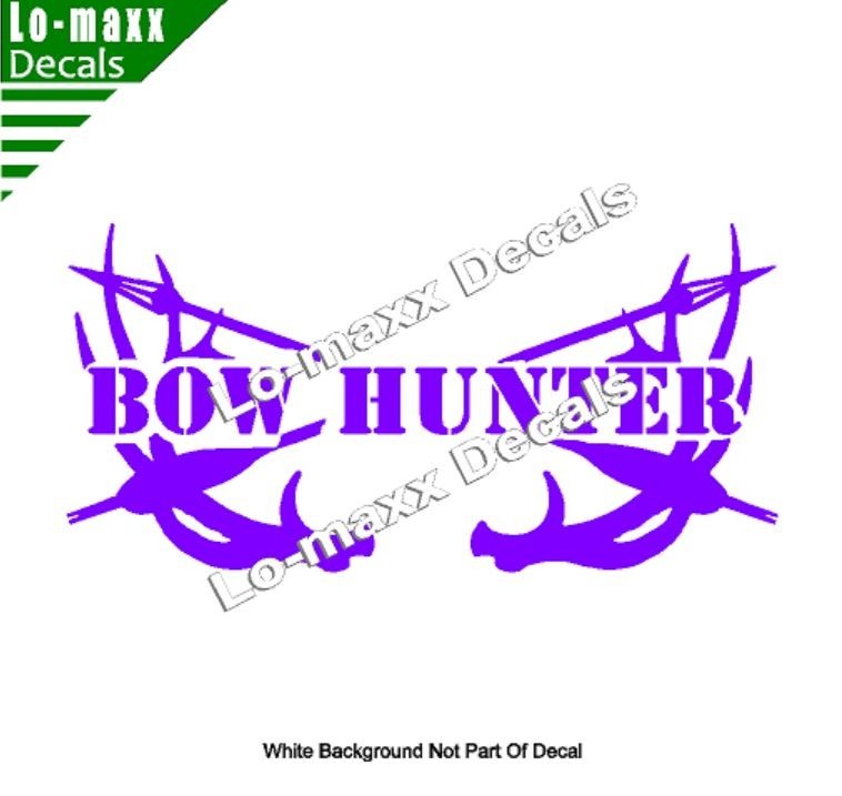 Bow Hunter Die Cut Vinyl Decal – Archery Deer Hunting Truck Car Window SUV