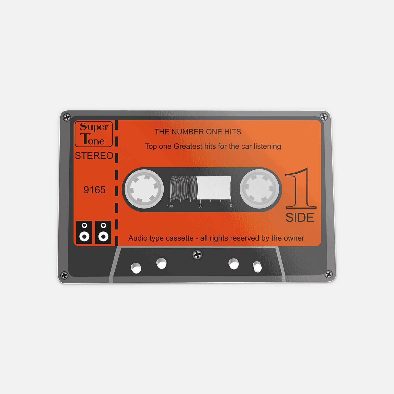 Audio Cassette Super Tone Stereo Vinyl Sticker Decal