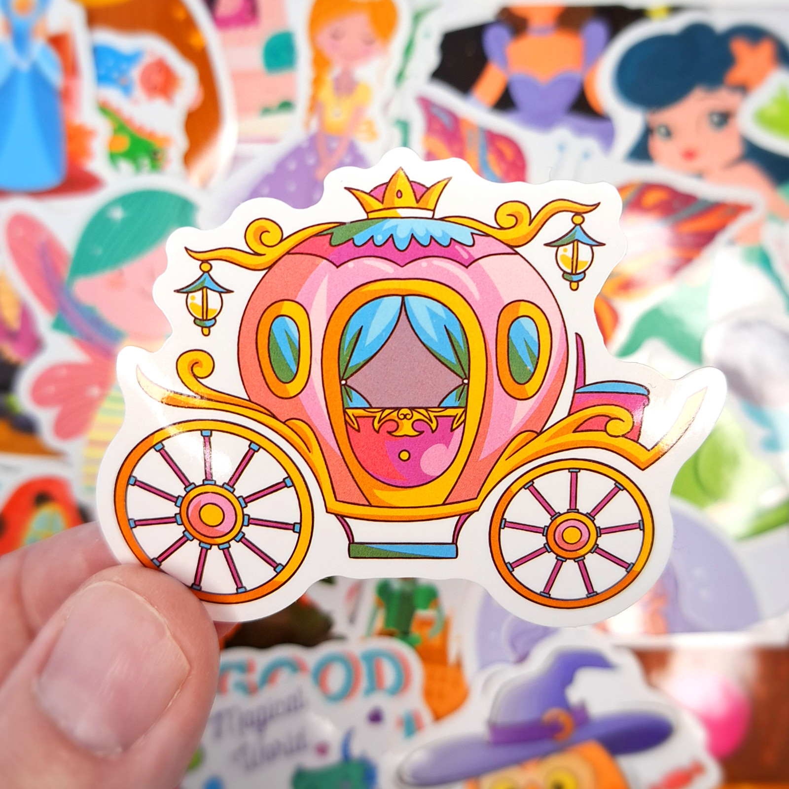 50 PCS Fairy Princess Sticker Pack Fairy Tale Elf Love Stickers Girls Crafts