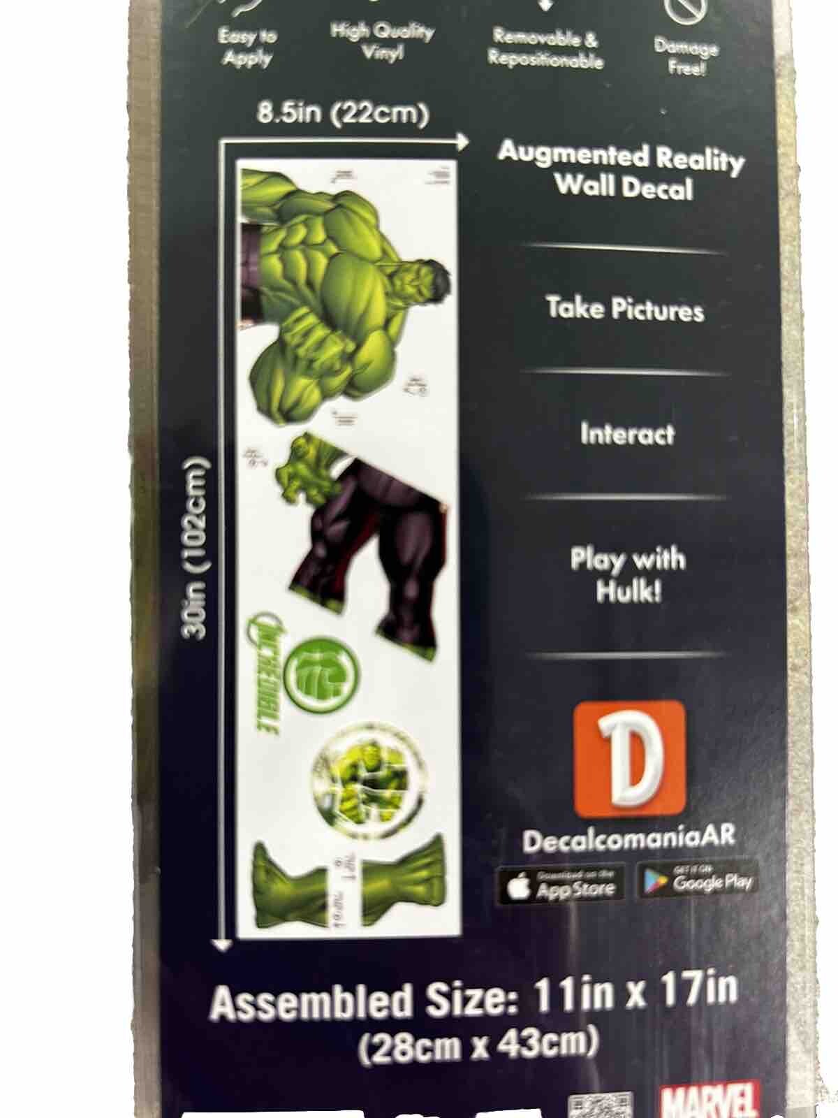 Marvel Hulk Wall Decal 11×17” With Augmented Reality Action – Peal N Stick