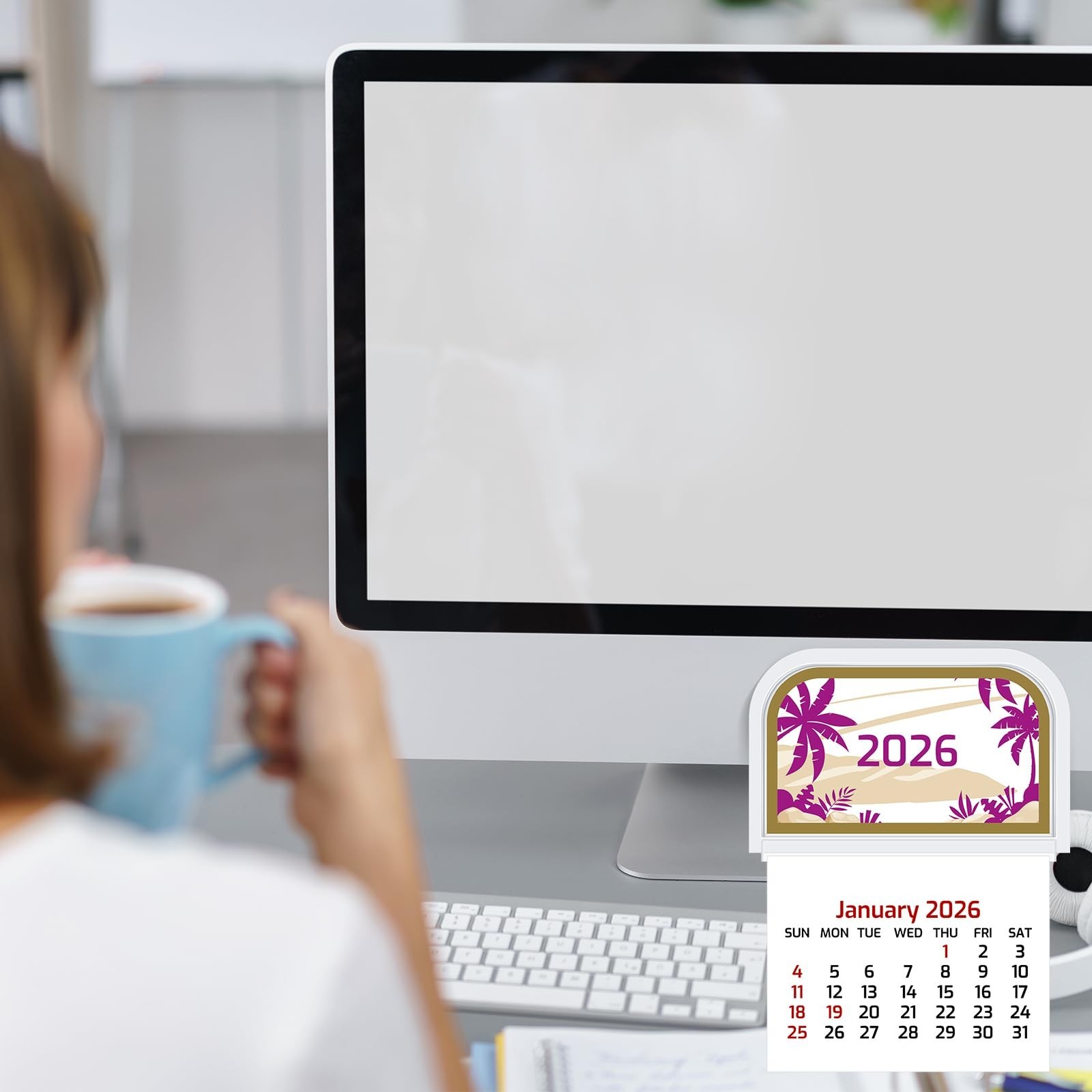 5 Pcs 2026 Mini Stick on Calendar Peel and Stick Calendar Small Wall Calendar…