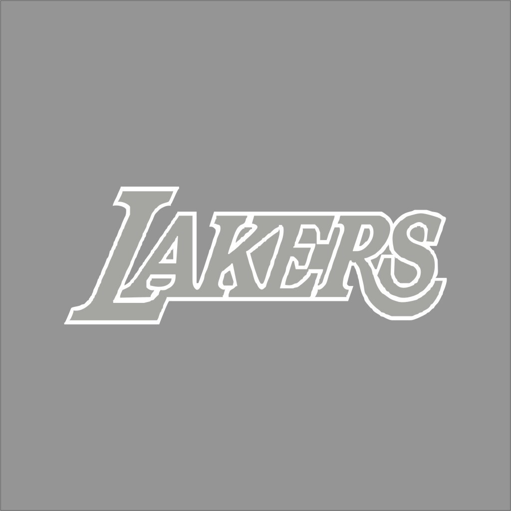 Los Angeles Lakers #3 NBA Team Logo 1 Color Vinyl Decal Window Wall Car