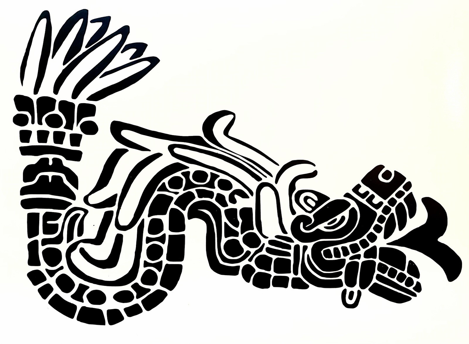 Quetzalcoatl, Serpiente Emplumada, Sticker, Decal Permanent Vinyl, Mexico, Aztec