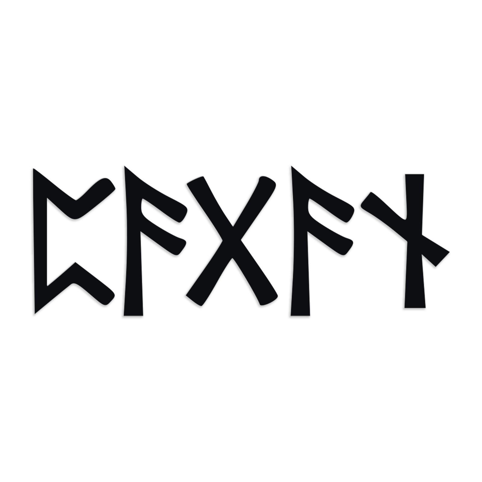 Pagan in Futhark Runes Vinyl Decal Sticker | Norse Viking Symbol Car Wall Art