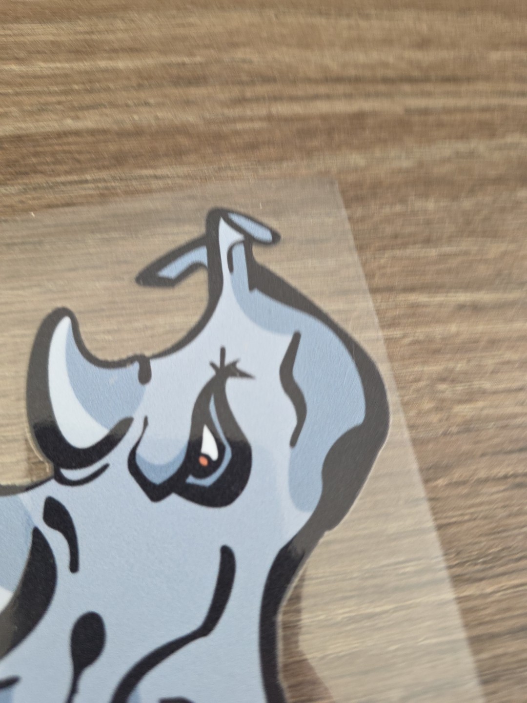 El Paso Rhinos Raised UV DTF full Color Sticker Decals 4in X 4in