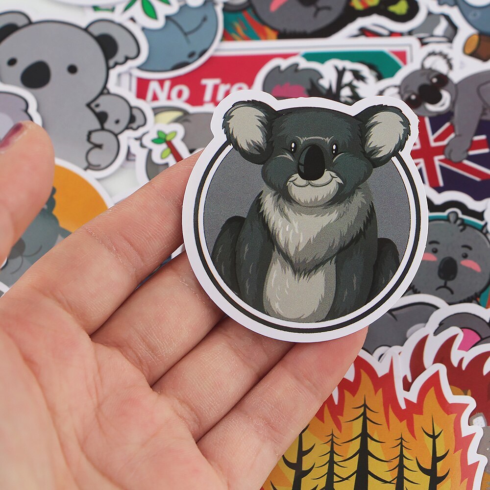 KOALA Vinyl Stickers [A] AUSTRALIA Animals BEAR ~Waterproof WATER BOTTLE Decals