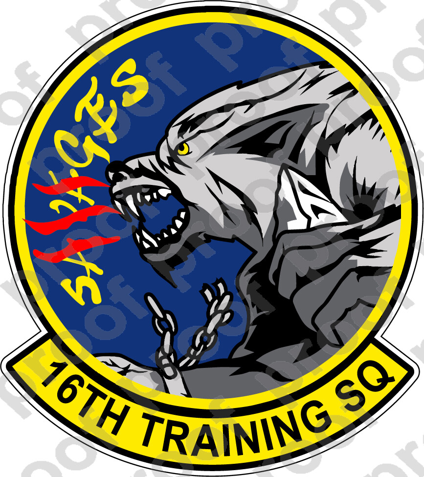 STICKER USAF 16TH TRAINING SQ
