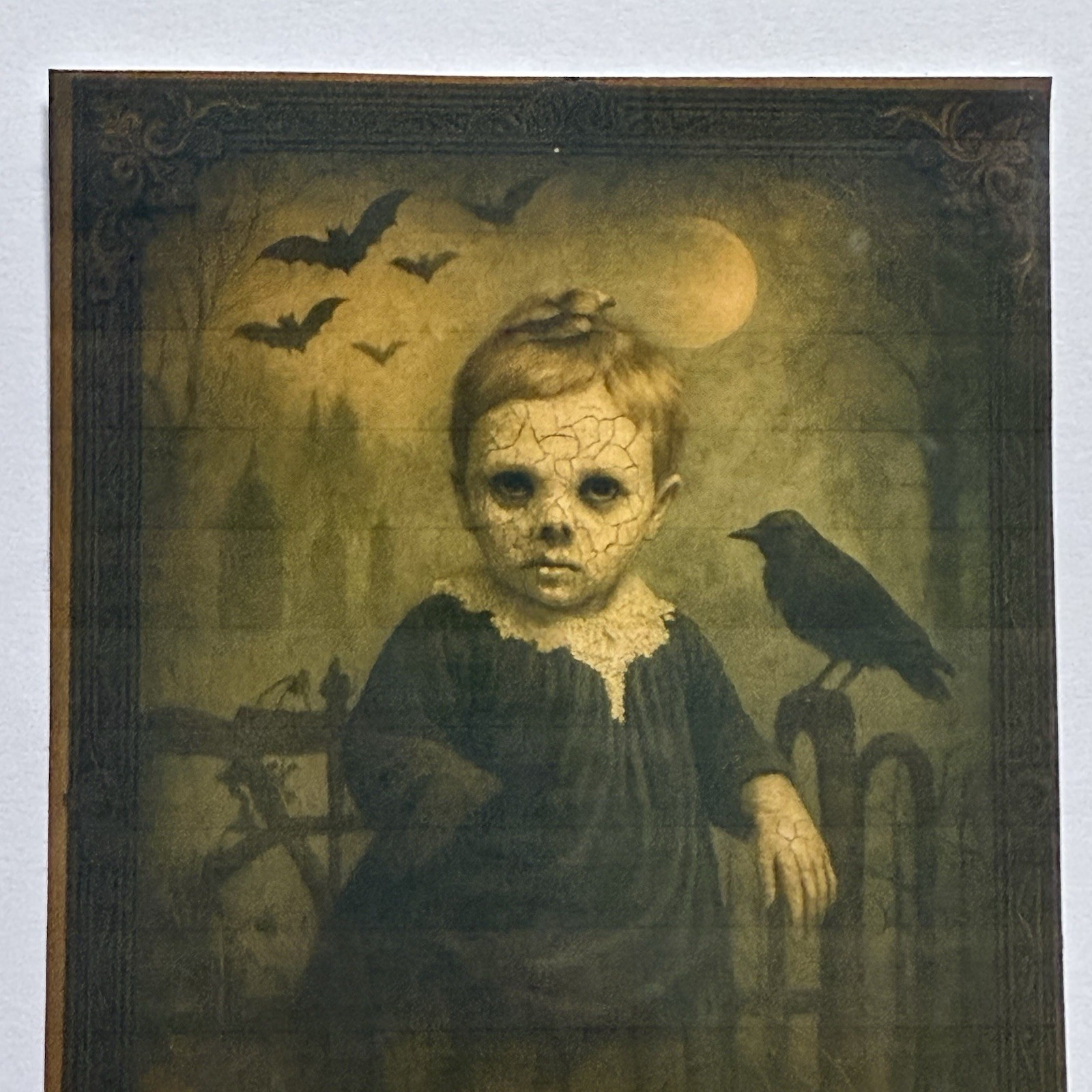 Victorian Gothic Halloween Sticker All Hallows Eve Vintage Design Homemade Art