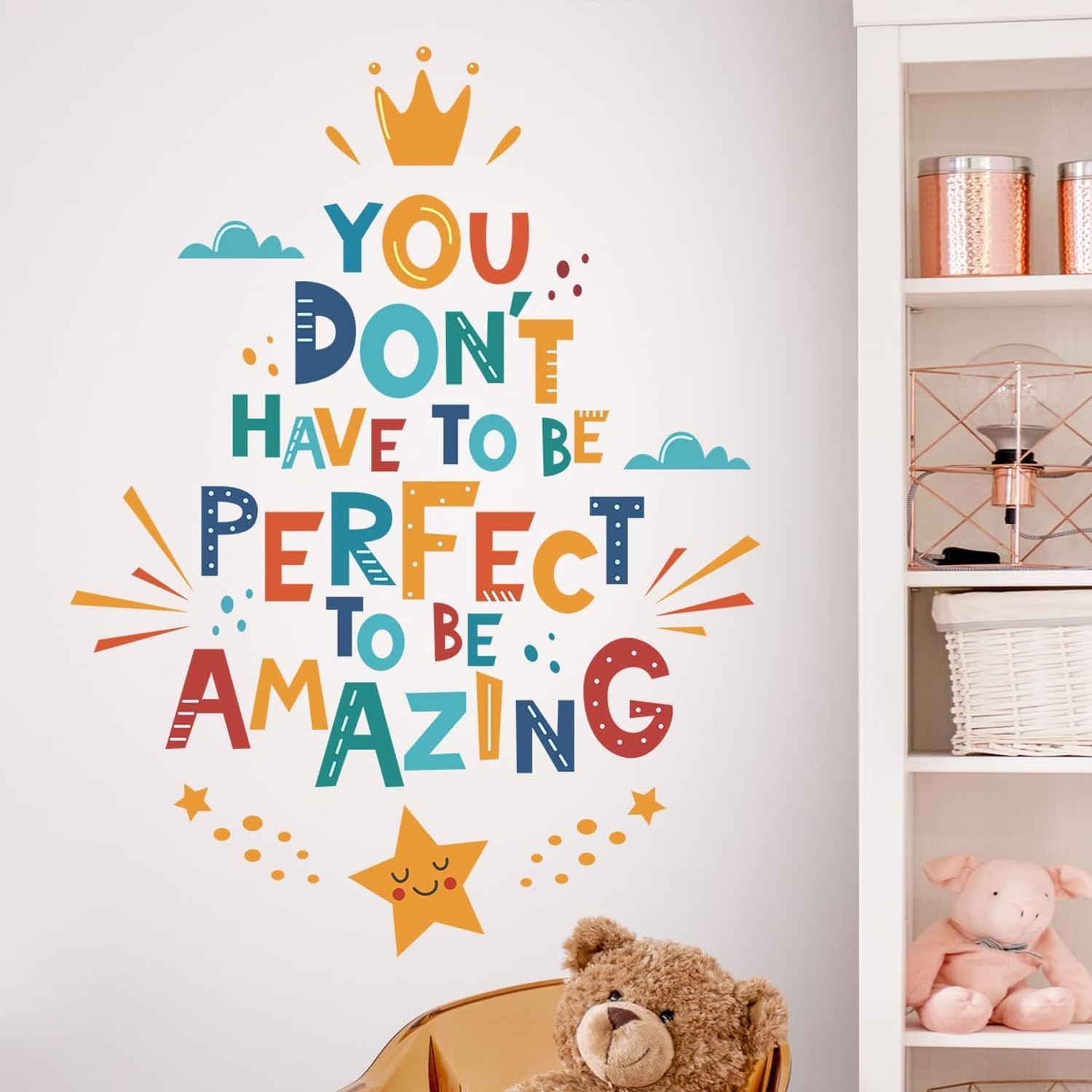 Colorful Inspirational Quote Wall Decals Motivational Positive Phrase Wall St…