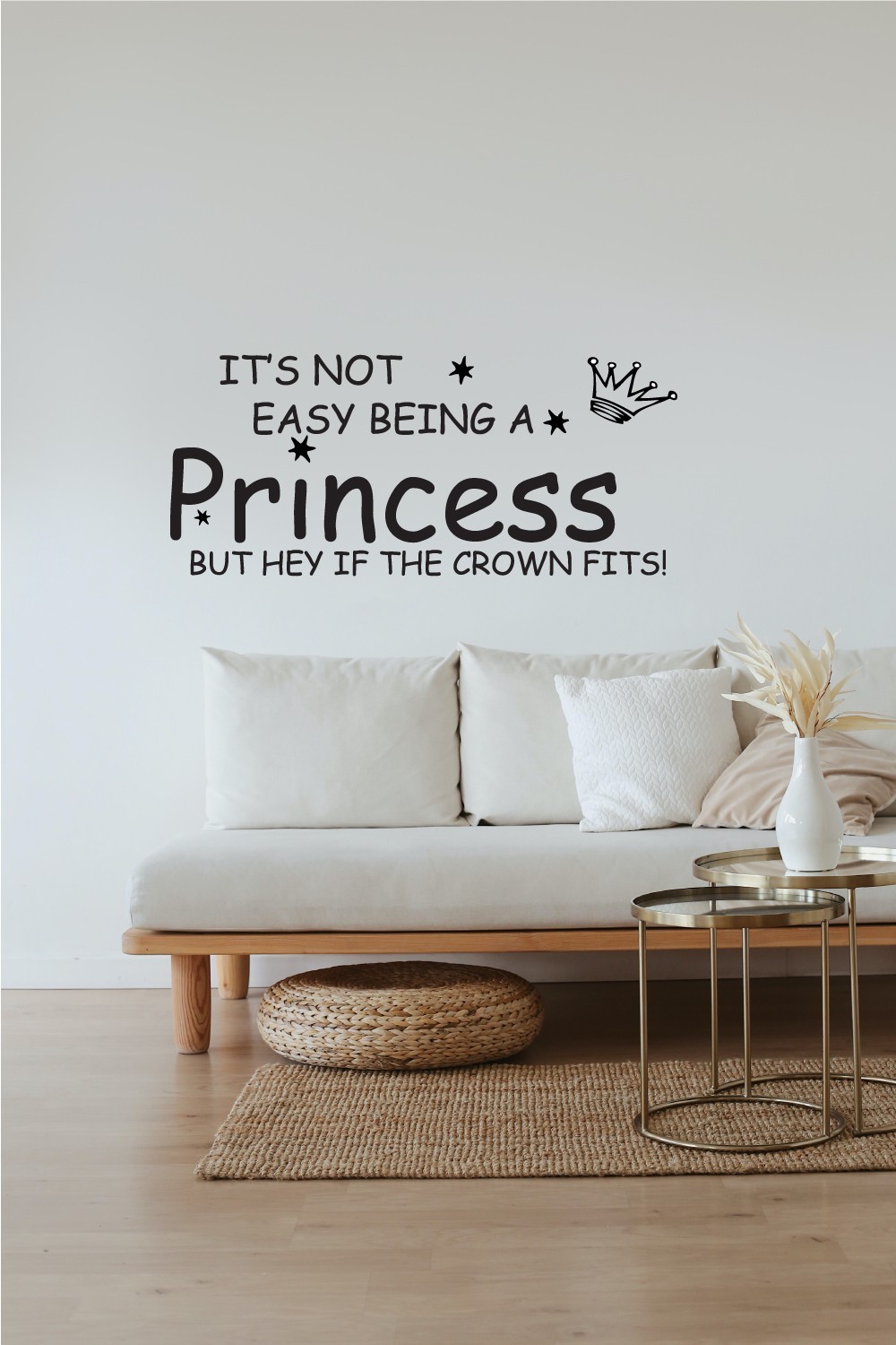 NOT Easy Being A Princess Girl Wall Quote Sticker Graphic Vinyl Home Kid décor