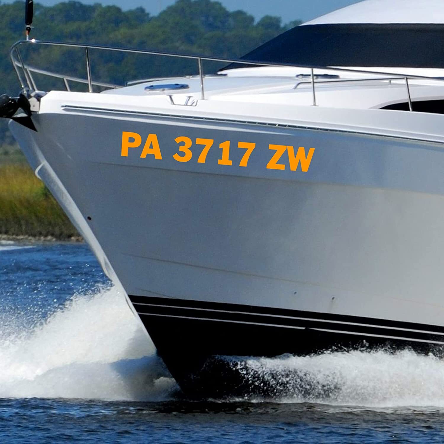 Personalized Decals Boat Registration Numbers and Letters Set of 2 VWAQ – CVD6