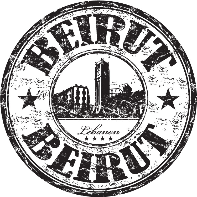 Beirut City Lebanon Travel Grunge Stamp Car Bumper Sticker Decal