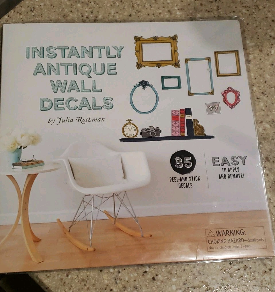 Wall Decals Julia Rothman Instantly Antique 35 Peel & Stick Decals Books Frames